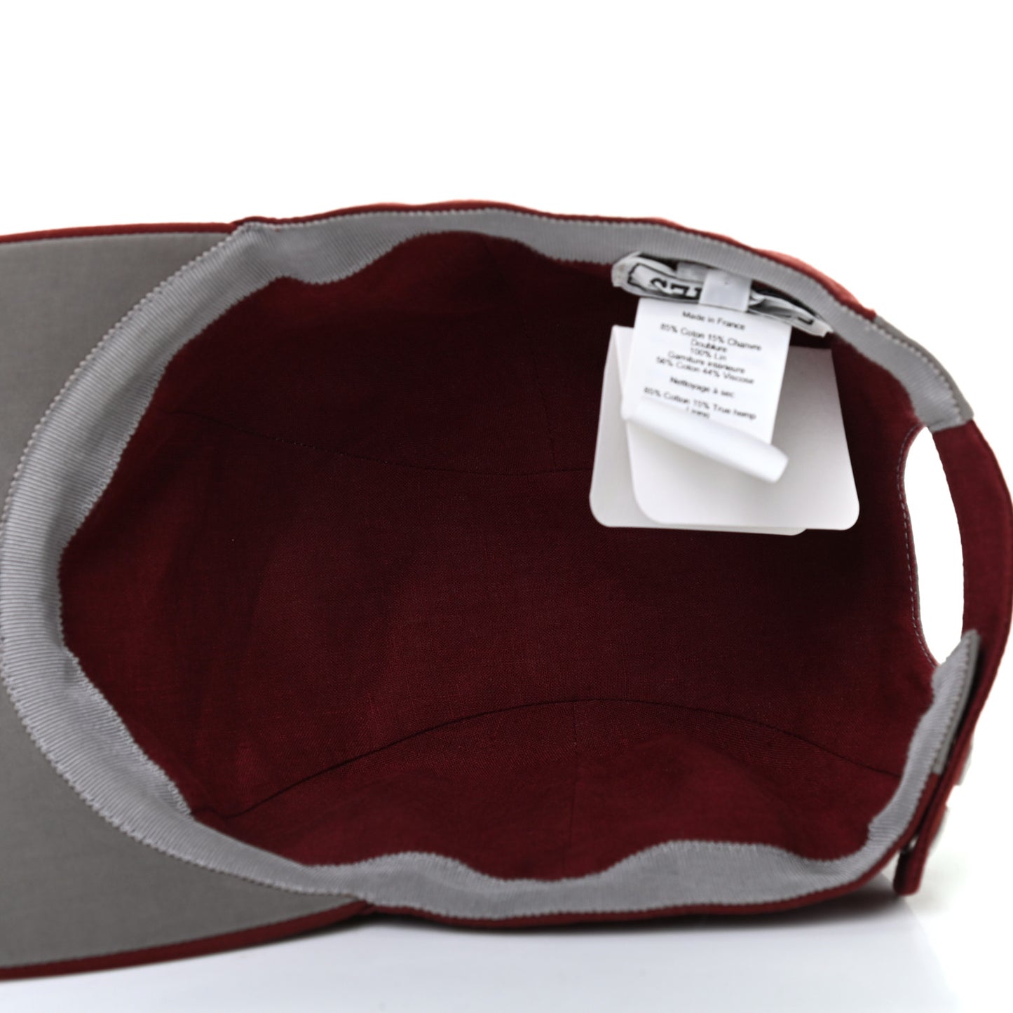 Cotton Hemp Embroidered Miles Bi-Color Cap 61 Rouge H Taupe