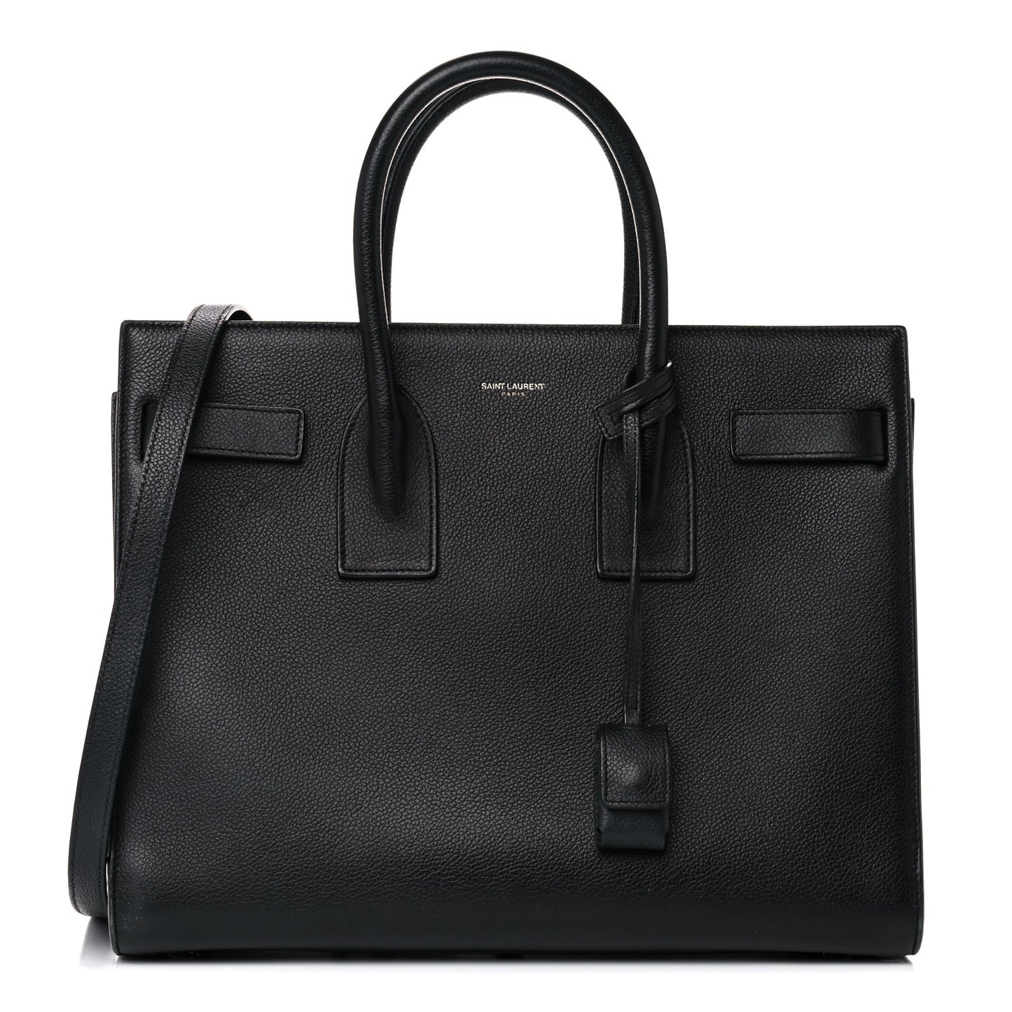 Grained Calfskin Small Sac De Jour Black