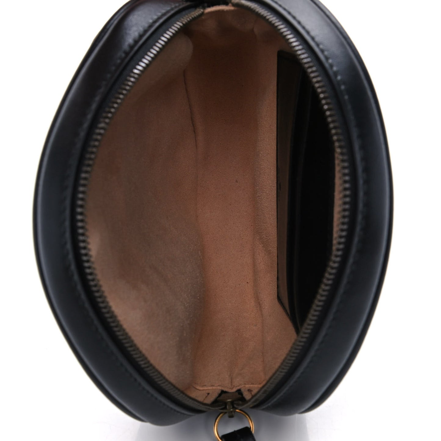 Calfskin Matelasse GG Marmont Round Wrist Wallet Black