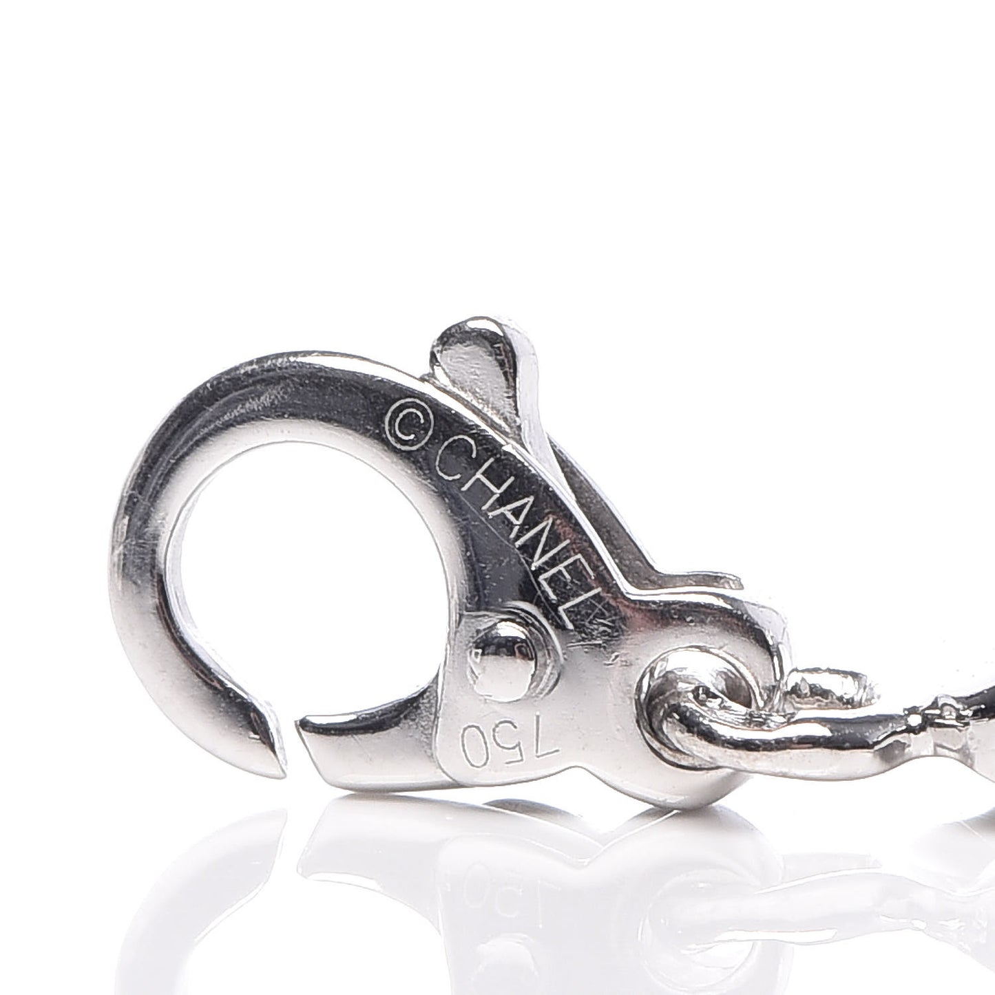 18K White Gold Camellia Flower Charm