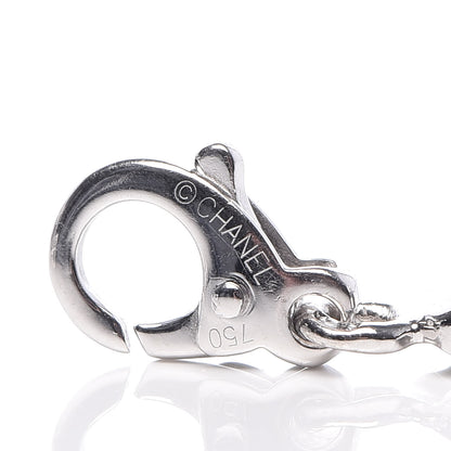 Chanel 18K White Gold Camellia Flower Charm 3 of 4