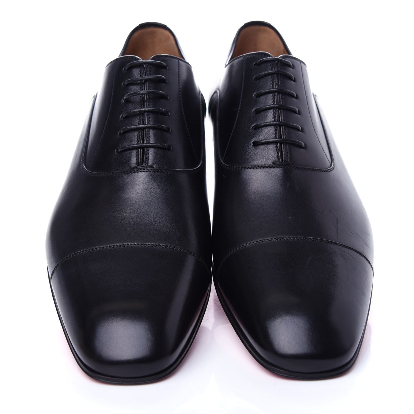 Calfskin Mens Greggo Flat Oxfords 43 Black