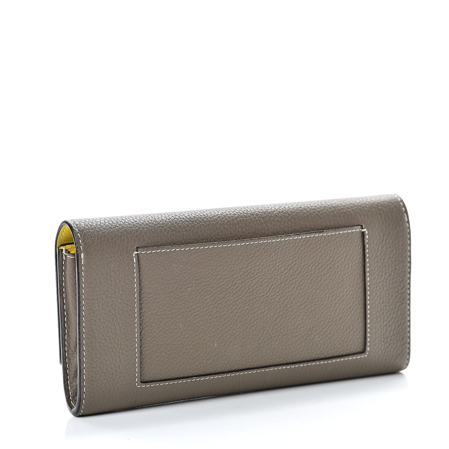 Drummed Calfskin Large Multifunction Flap Wallet Souris