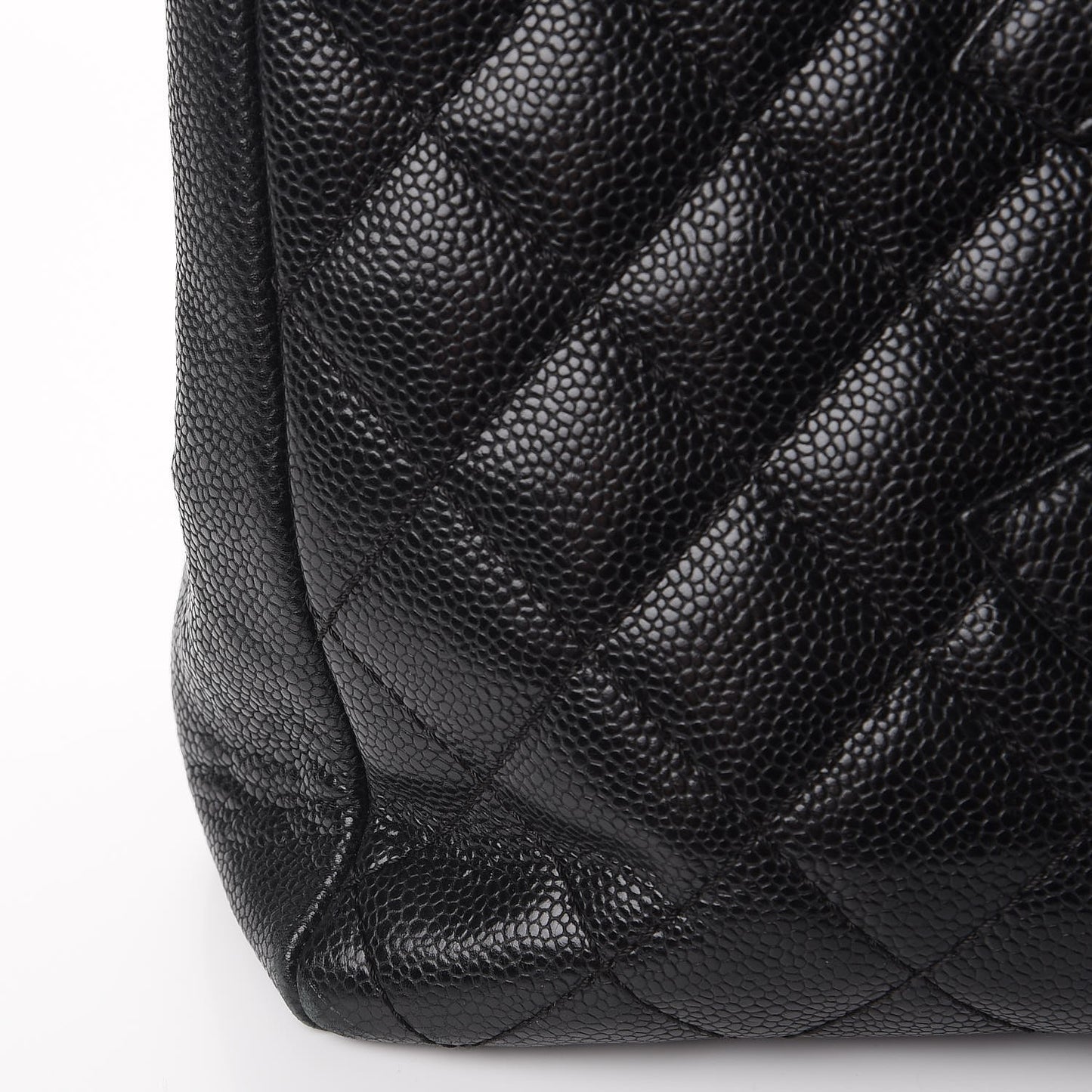 Caviar Quilted Grand Shopping Tote GST Black