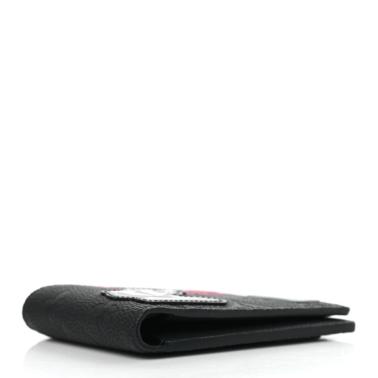 X NBA Grained Calfskin Monogram Multiple Wallet Black