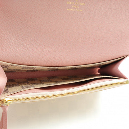 Louis Vuitton Damier Azur Emilie Wallet Rose Ballerine 5 of 7