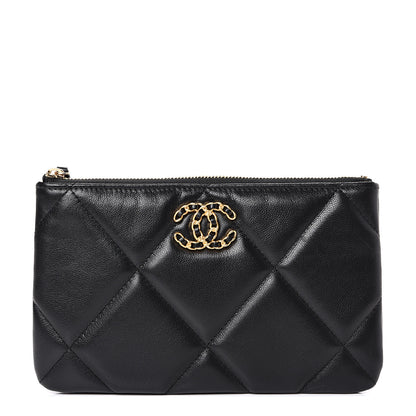 Chanel Goatskin Quilted 19 Cosmetic Case Black 1 of 7