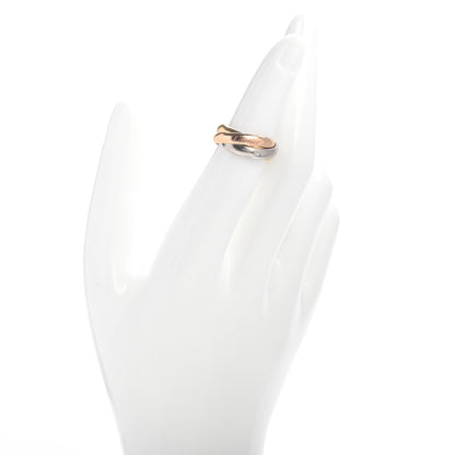 Cartier 18K Pink Yellow White Gold Diamond Trinity Ring 48 4.25 2 of 5