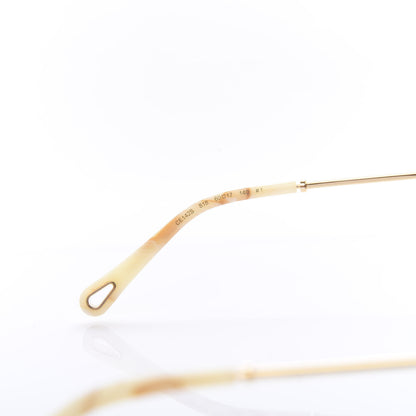 Chloe Rosie Bevelled Round Sunglasses CE142S Gold Gradient Coral 5 of 7