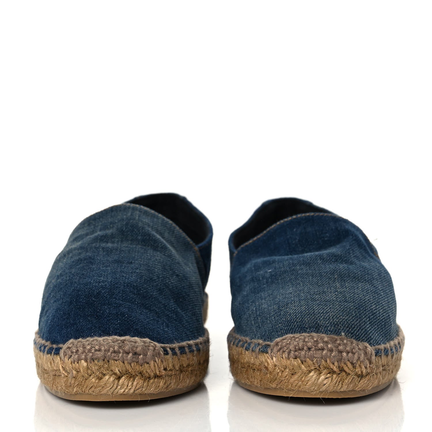 Saint Laurent Canvas Nappa Elba Light Logo Embroidered Espadrilles 38.5 Black 2 of 10