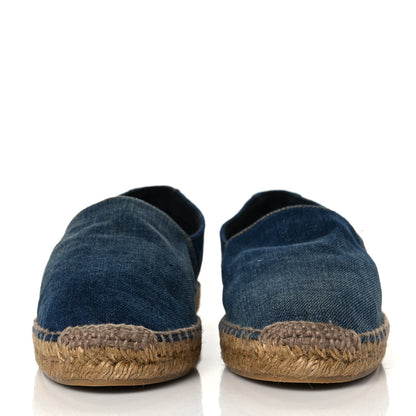 Saint Laurent Canvas Nappa Elba Light Logo Embroidered Espadrilles 38.5 Black 2 of 10