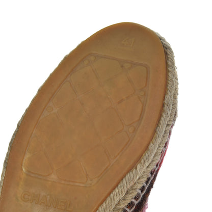 Chanel Tweed CC Espadrilles 41 Brown Pink 23 of 24
