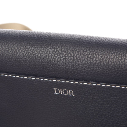 Christian Dior X KAWS Grained Calfskin Saddle Pouch Navy Blue 11 of 12