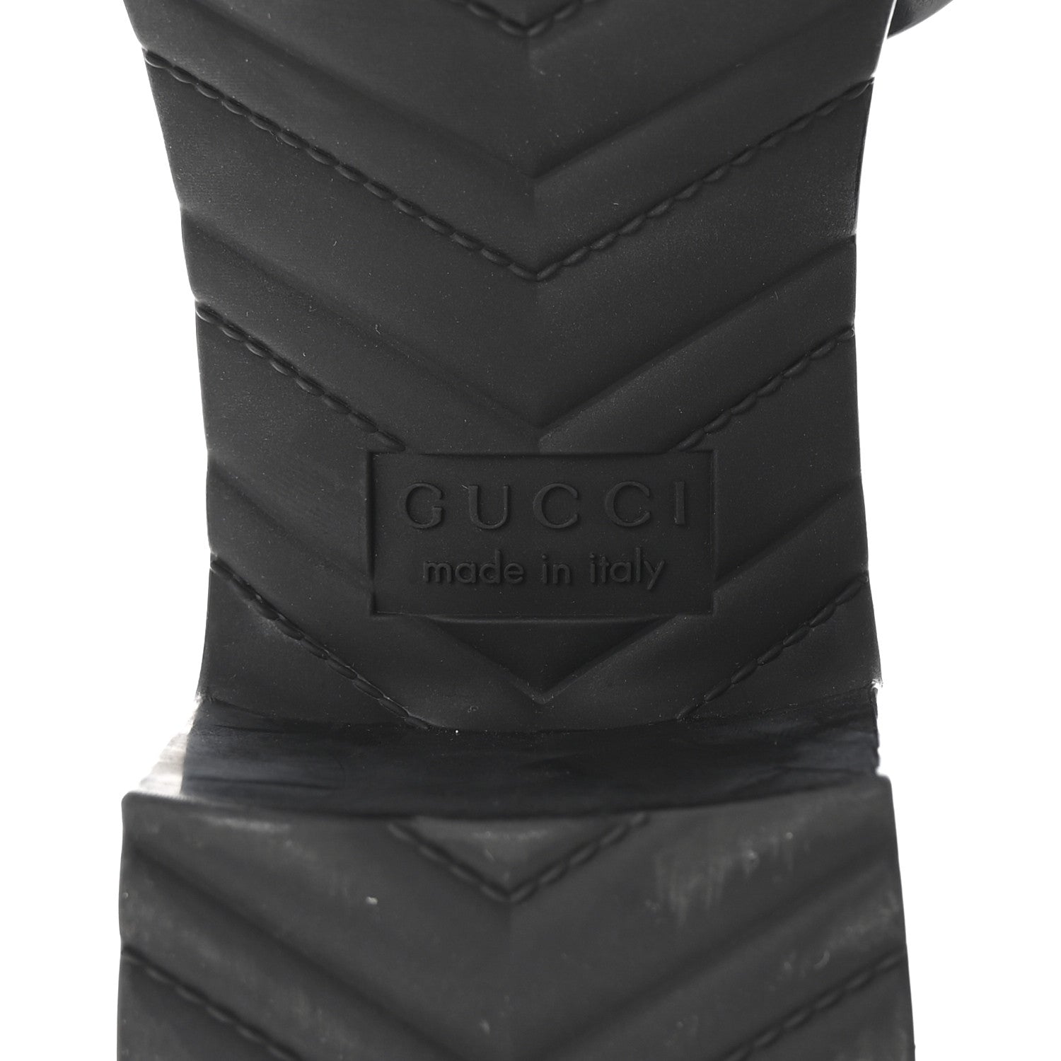 Gucci Rubber Gucci Logo Womens Platform 20/60mm Slide Sandals 37 Black 7 of 9