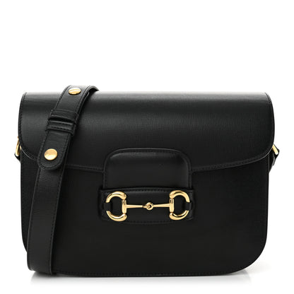 Gucci Azalea Calfskin Horsebit 1955 Shoulder Bag Black 1 of 11