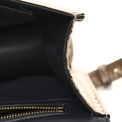 Christian Dior Metallic Patent Micro-Cannage Medium Diorama Flap Bag Gold 11 of 13