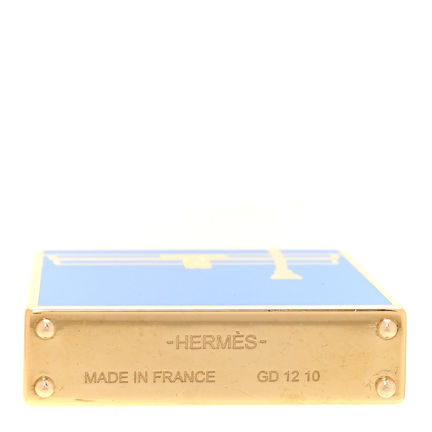 Metal Lacquered Permabrass Kelly Curiosite Charm Bleu