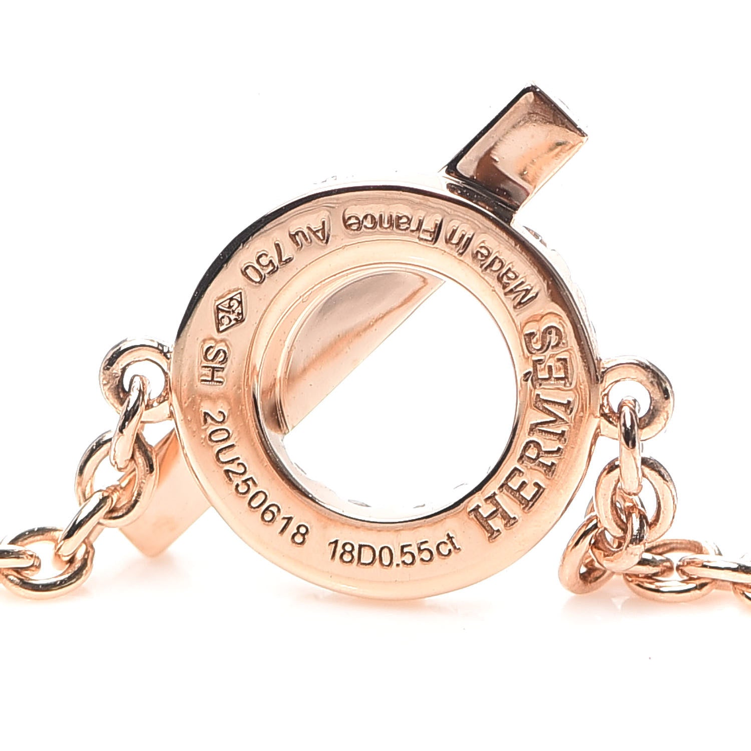 Hermes 18K Rose Gold Diamond Finesse Bracelet SH 4 of 6