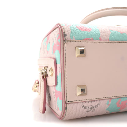 MCM Visetos Floral Leopard Essential Boston Bag Pink 8 of 9