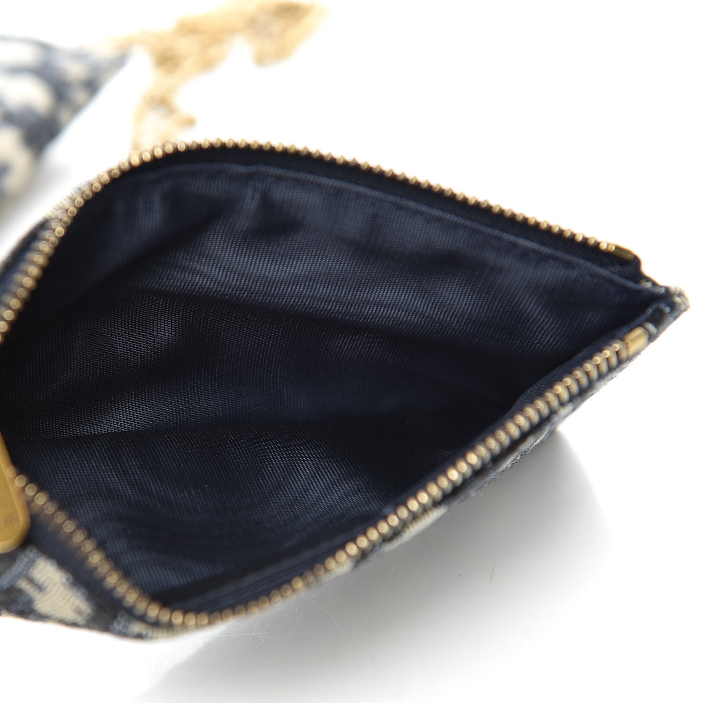 Oblique Saddle Chain Wallet Blue