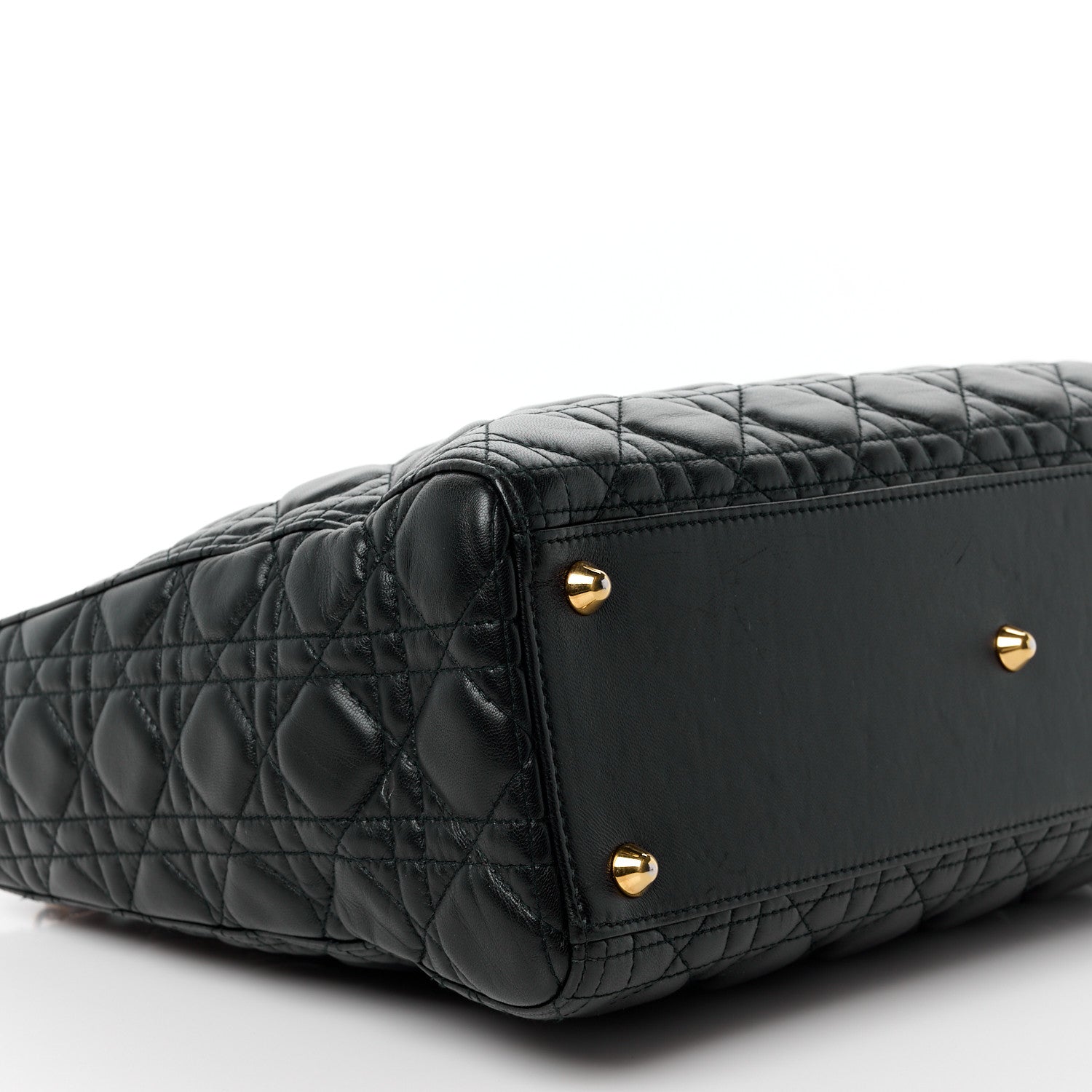 Christian Dior Lambskin Cannage Large Lady Dior Black 9 of 14