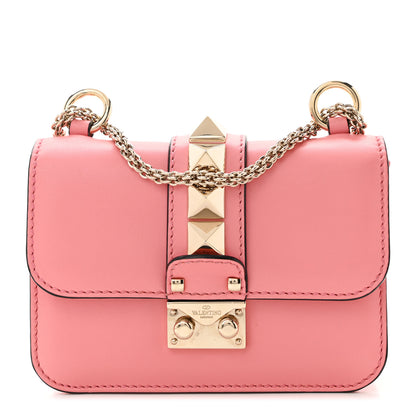 Valentino Garavani Vitello Mini Glam Lock Rockstud Flap Paradise Rose 1 of 9
