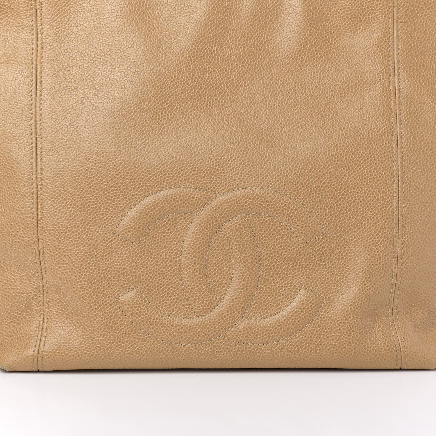 Chanel Caviar CC Shoulder Bag Beige 10 of 10