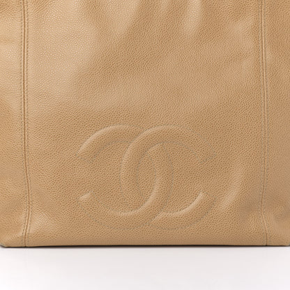 Chanel Caviar CC Shoulder Bag Beige 10 of 10