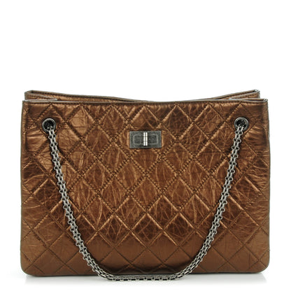 Chanel Aged Calfskin Quilted Reissue 2.55 Tote Bronze 1 of 7