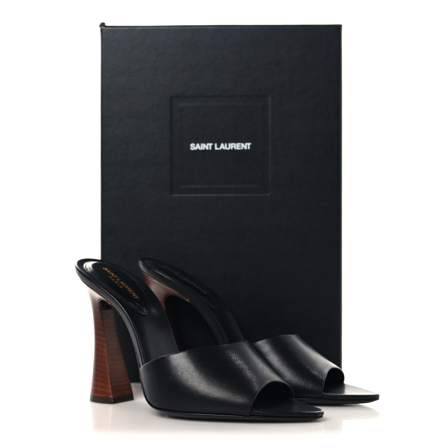 Calfskin Gippy 105 Mule Sandals 37 Black