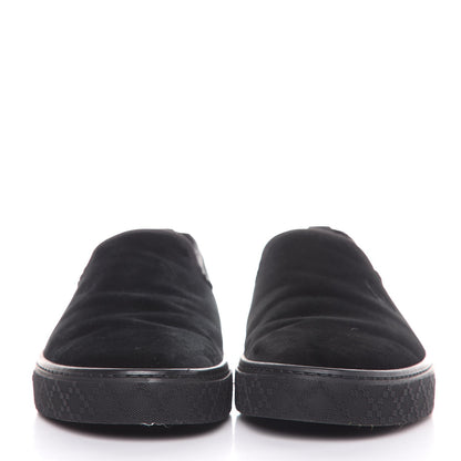 Gucci Velvet Mens Slip On Sneakers 9.5 Black 2 of 12