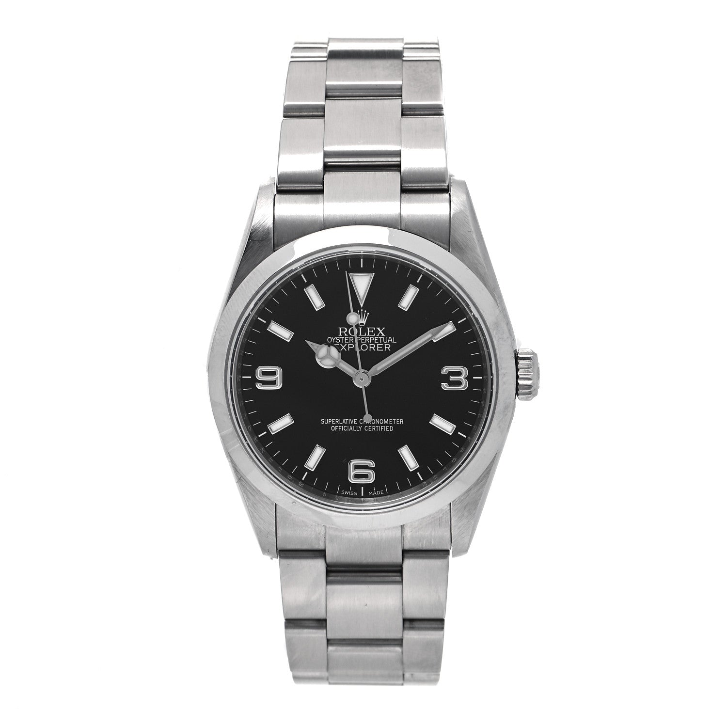 Rolex Stainless Steel 36mm Oyster Perpetual Explorer Watch Black 114270 1 of 5