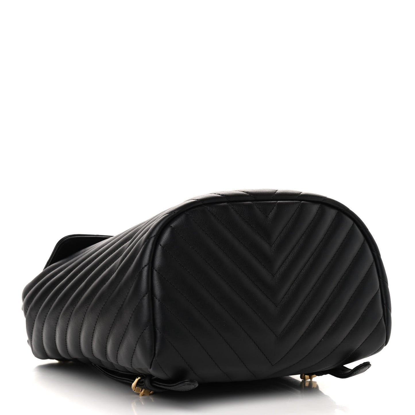 Calfskin Chevron Quilted Small Urban Spirit Backpack Black