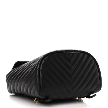 Chanel Calfskin Chevron Quilted Small Urban Spirit Backpack Black 4 of 9