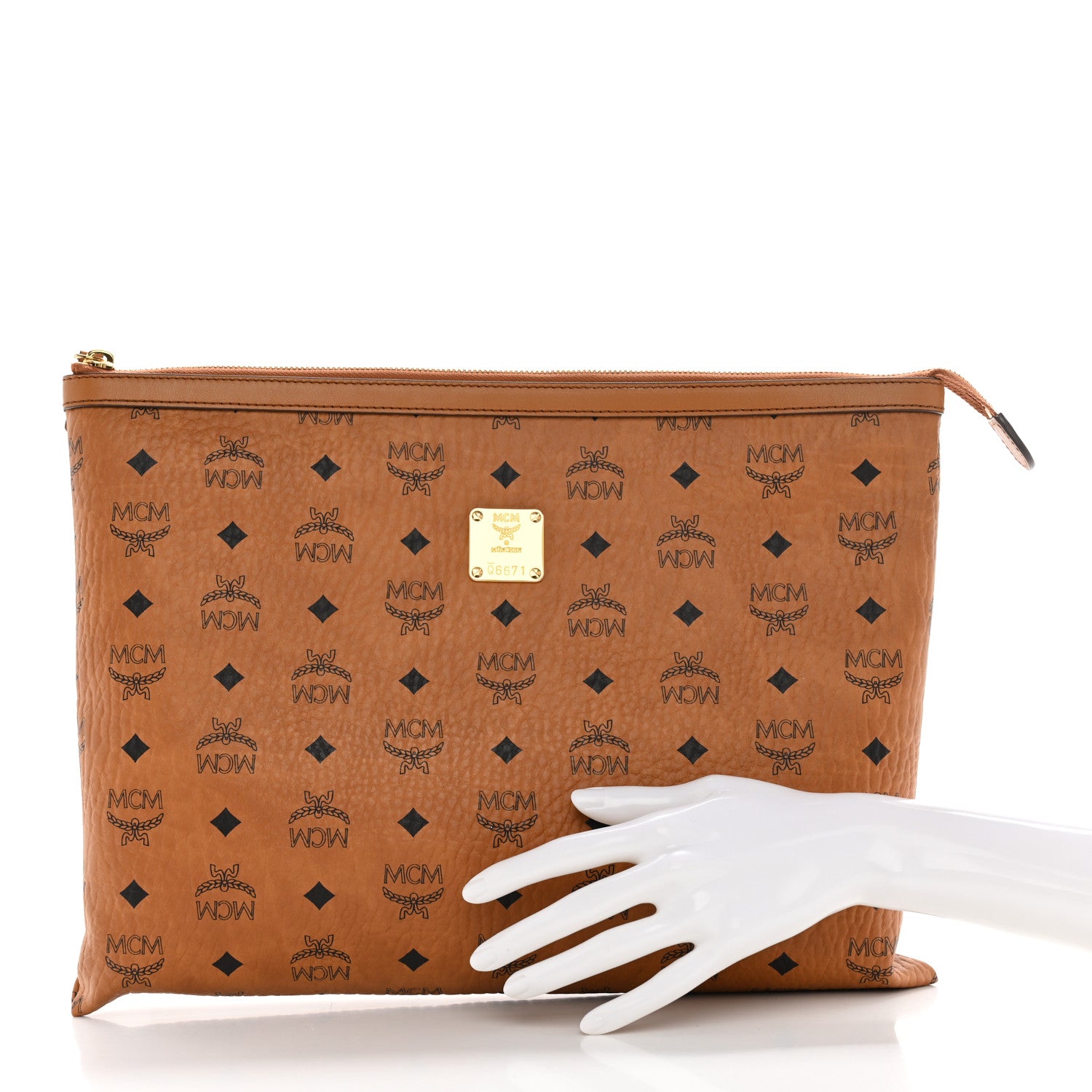 MCM Visetos Mini Pouch Cognac 2 of 8