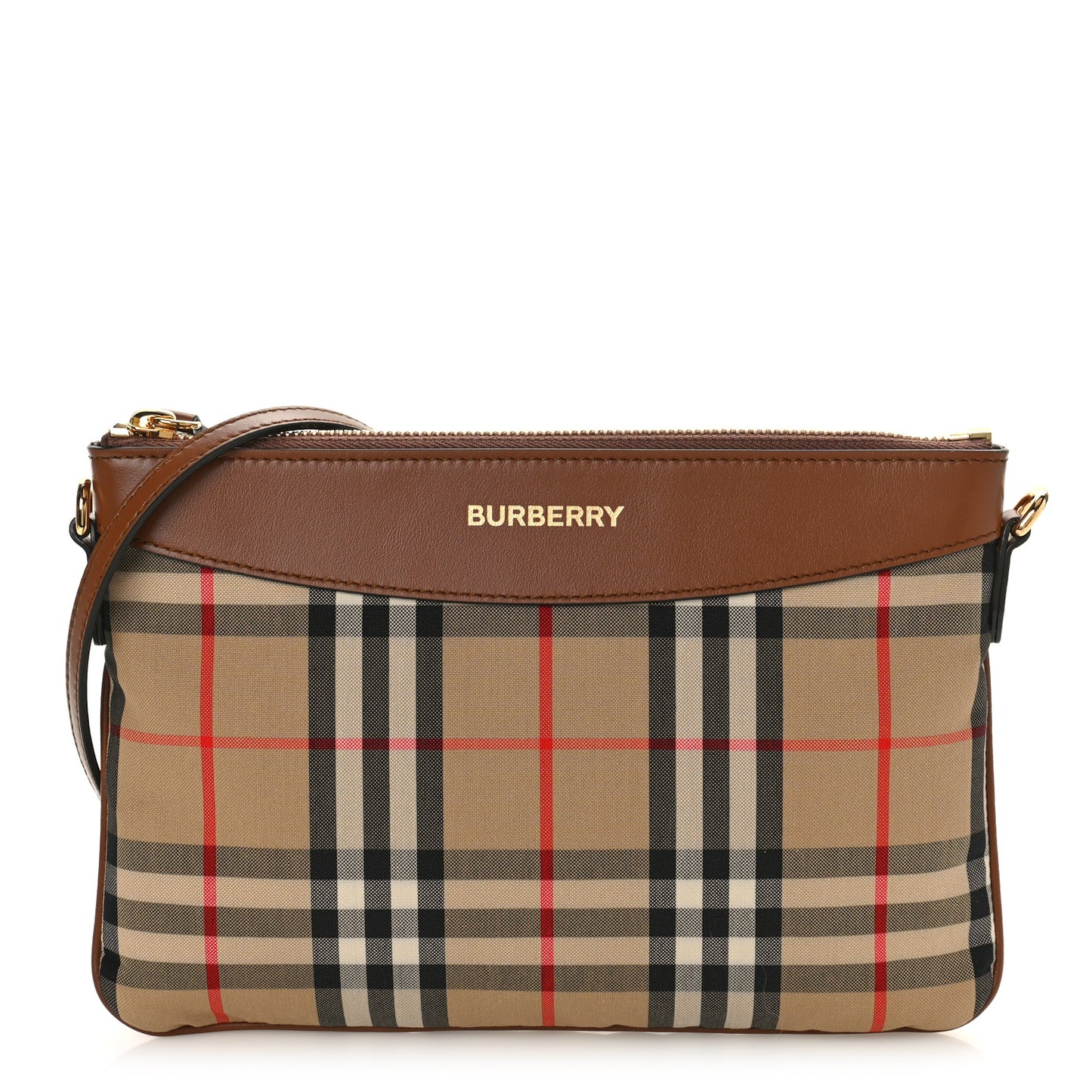 Horseferry Check Peyton Crossbody Clutch Bag Brown
