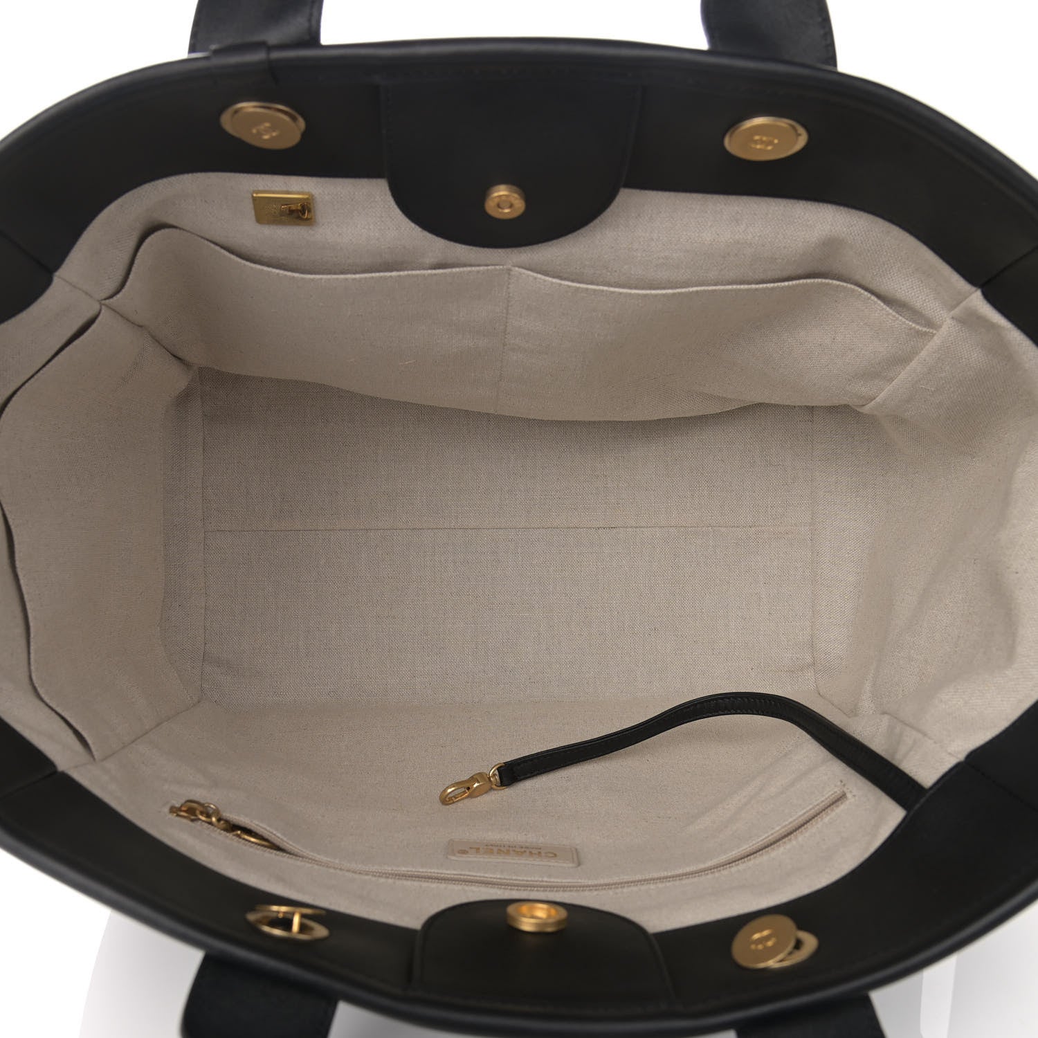 Chanel Calfskin Medium Deauville Tote Black Multicolor 6 of 13