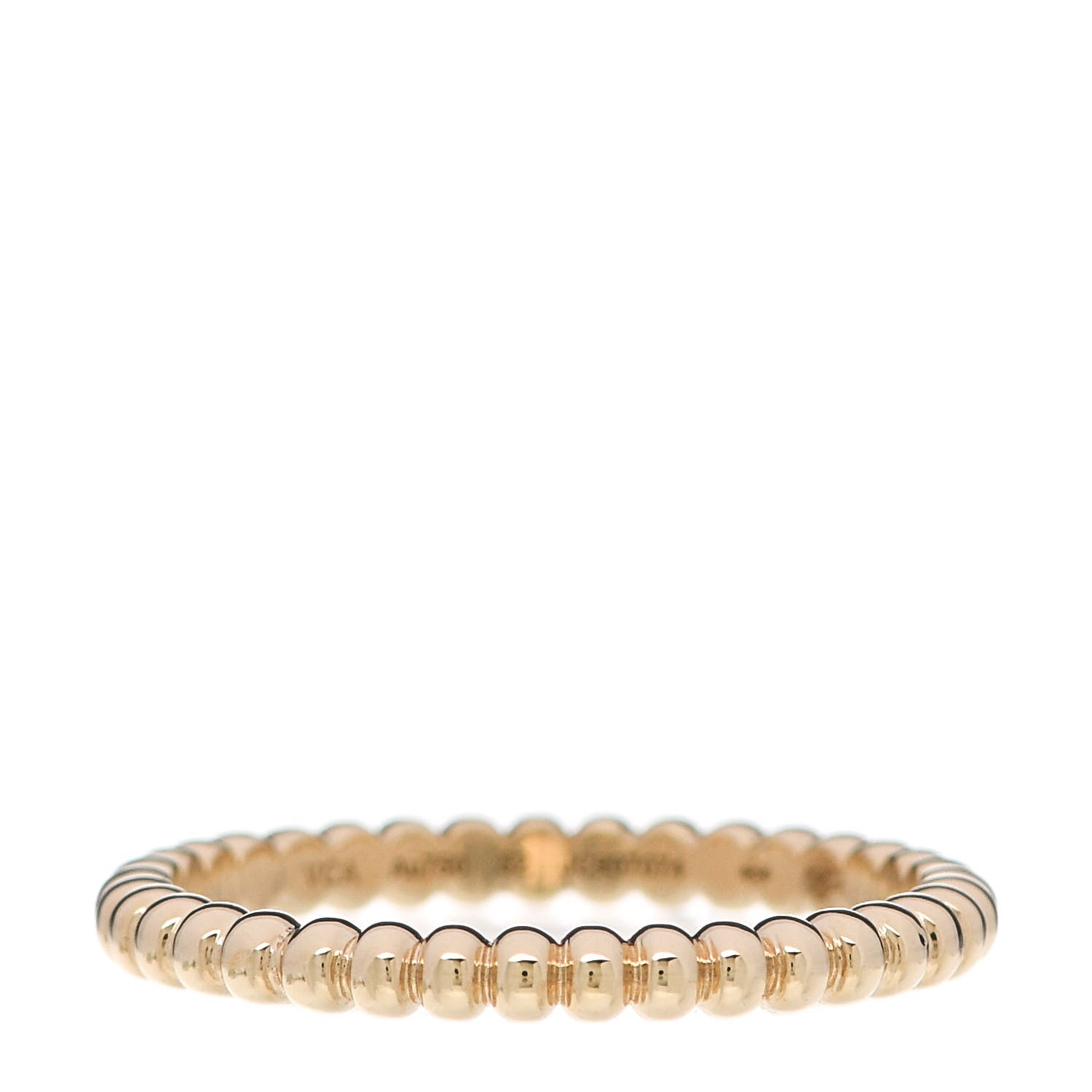 Van Cleef & Arpels 18K Yellow Gold Small Perlee Ring 52 6 1 of 6