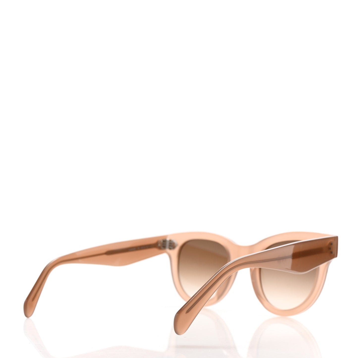 Acetate Studded Mineral Round Sunglasses CL4003IN Light Brown