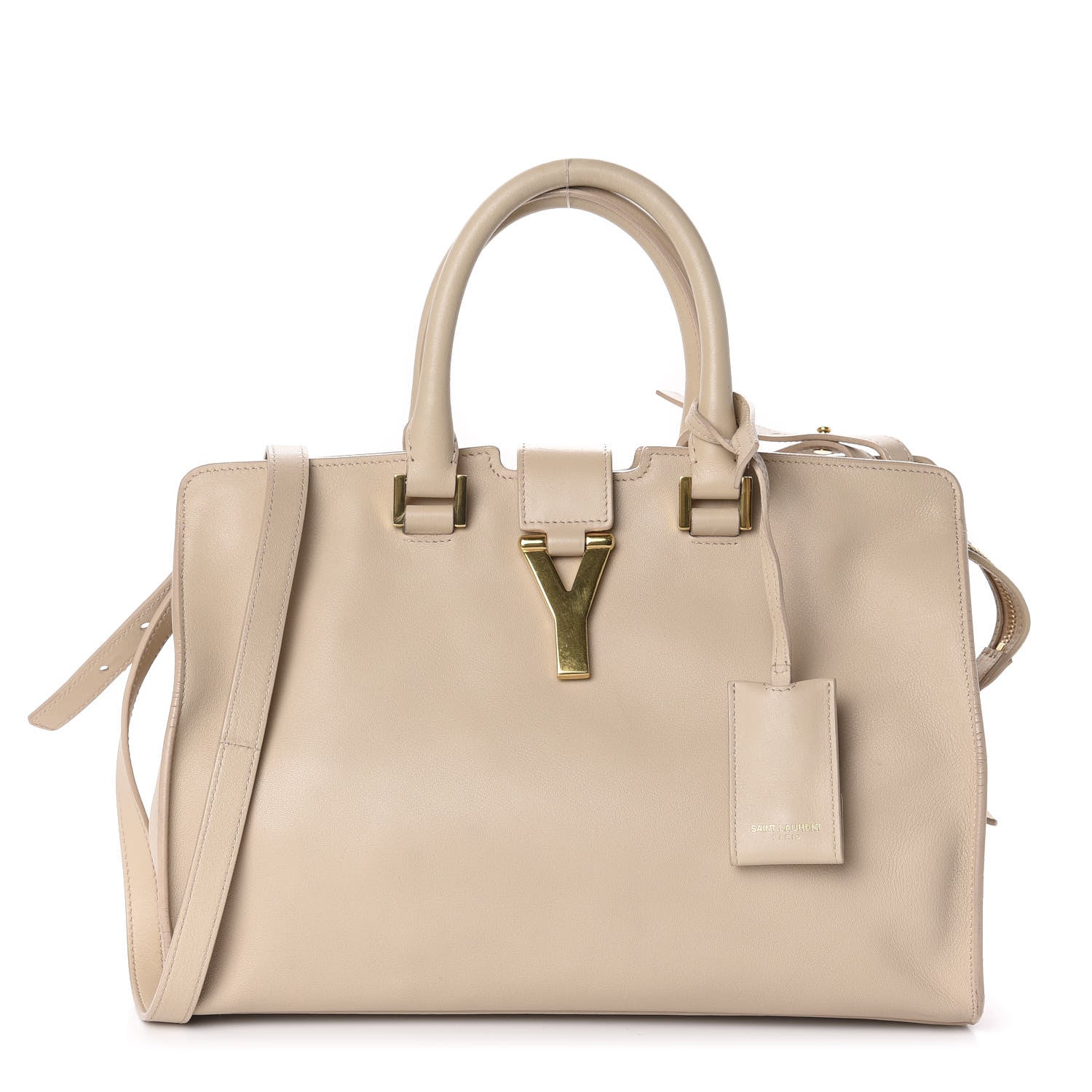 Saint Laurent Calfskin Small Classic Y Cabas Beige 1 of 13
