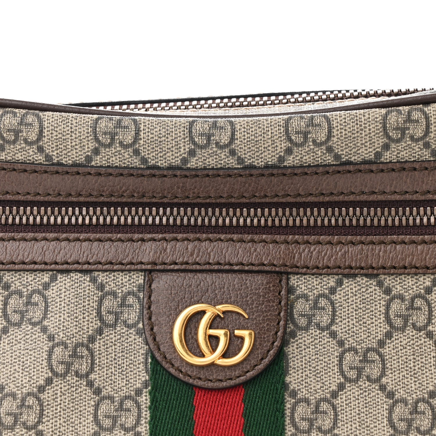Gucci Soft GG Supreme Monogram Medium Ophidia Belt Bag Dark Brown 8 of 10