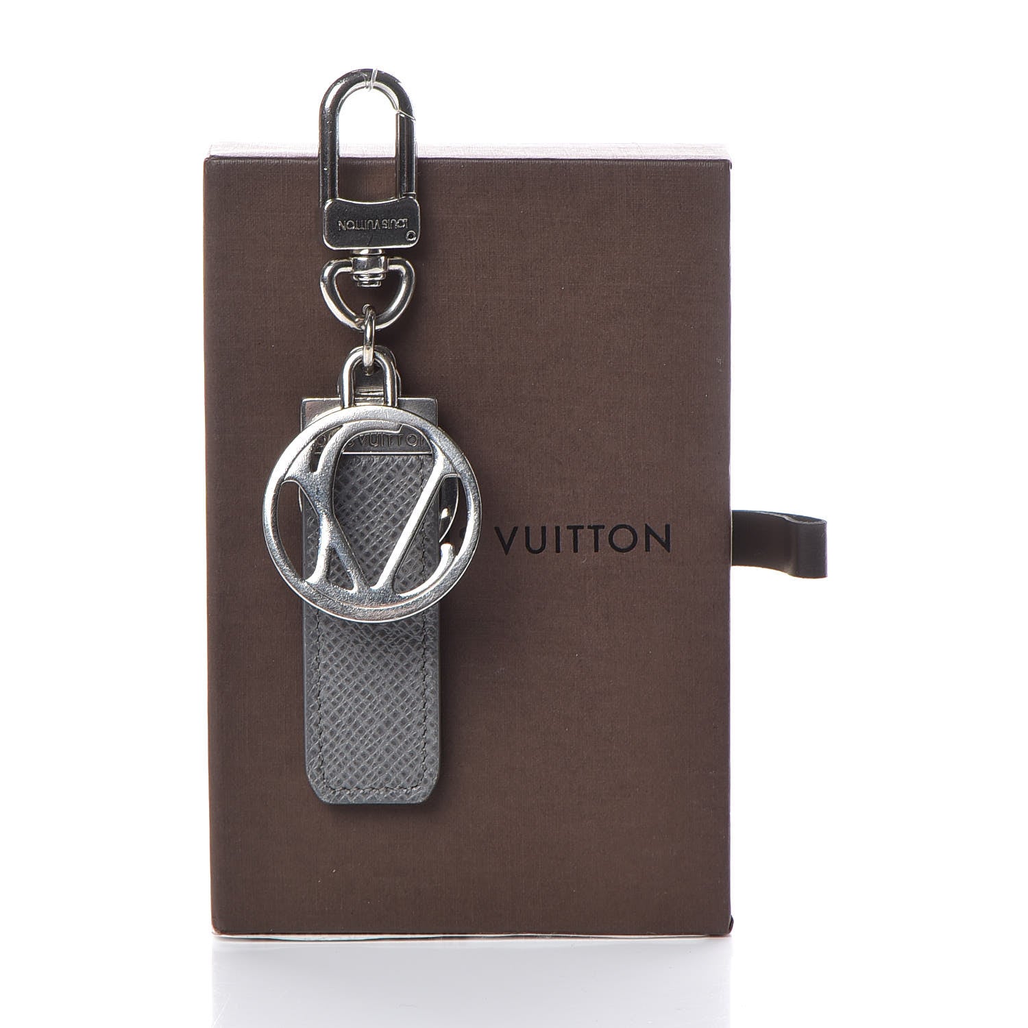 Louis Vuitton Taiga Calfskin LV Club Key Holder Glacier 3 of 3
