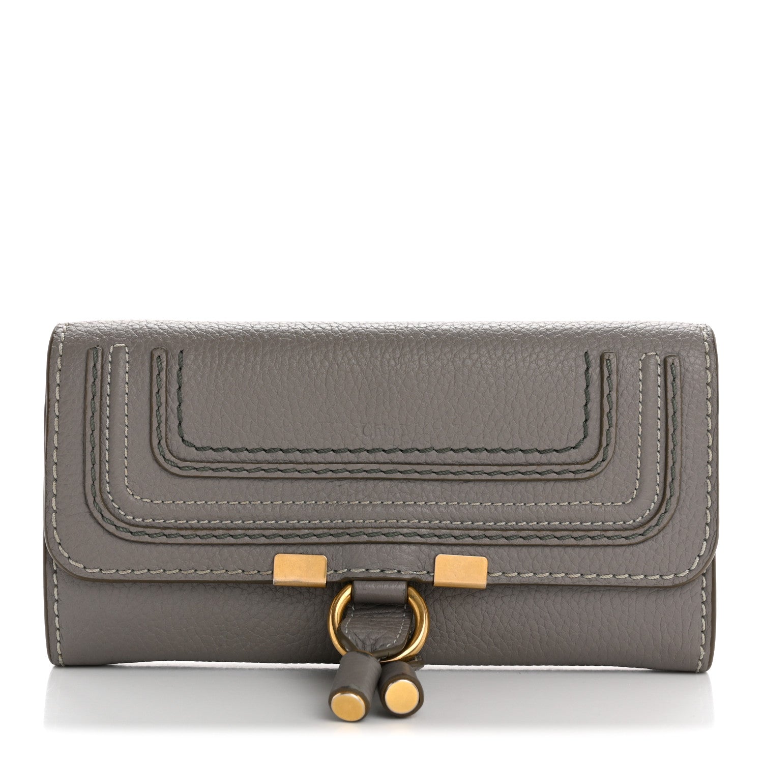 Chloe Calfskin Marcie Continental Flap Wallet Cashmere Grey 1 of 10