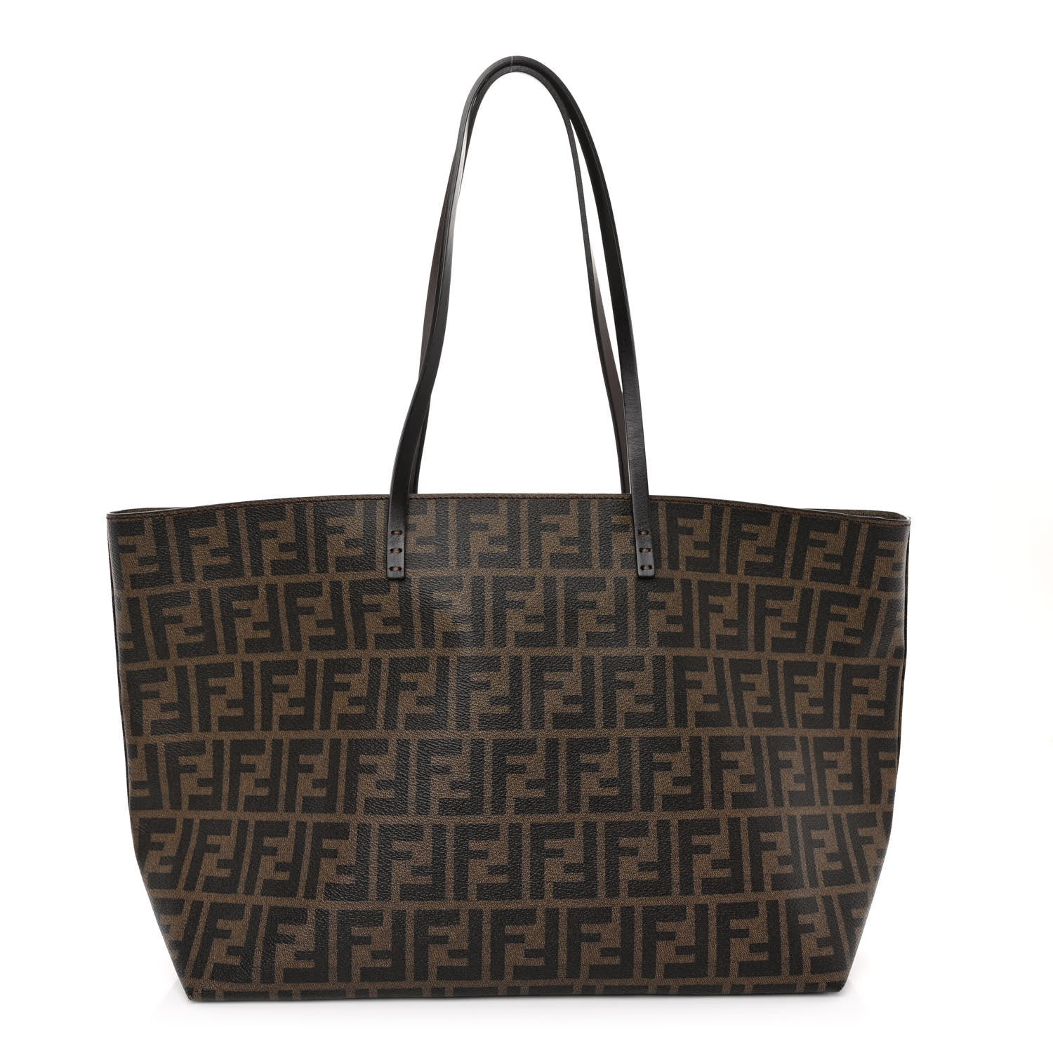 Fendi Zucca Spalmati Medium Roll Tote Tobacco Moro 1 of 9