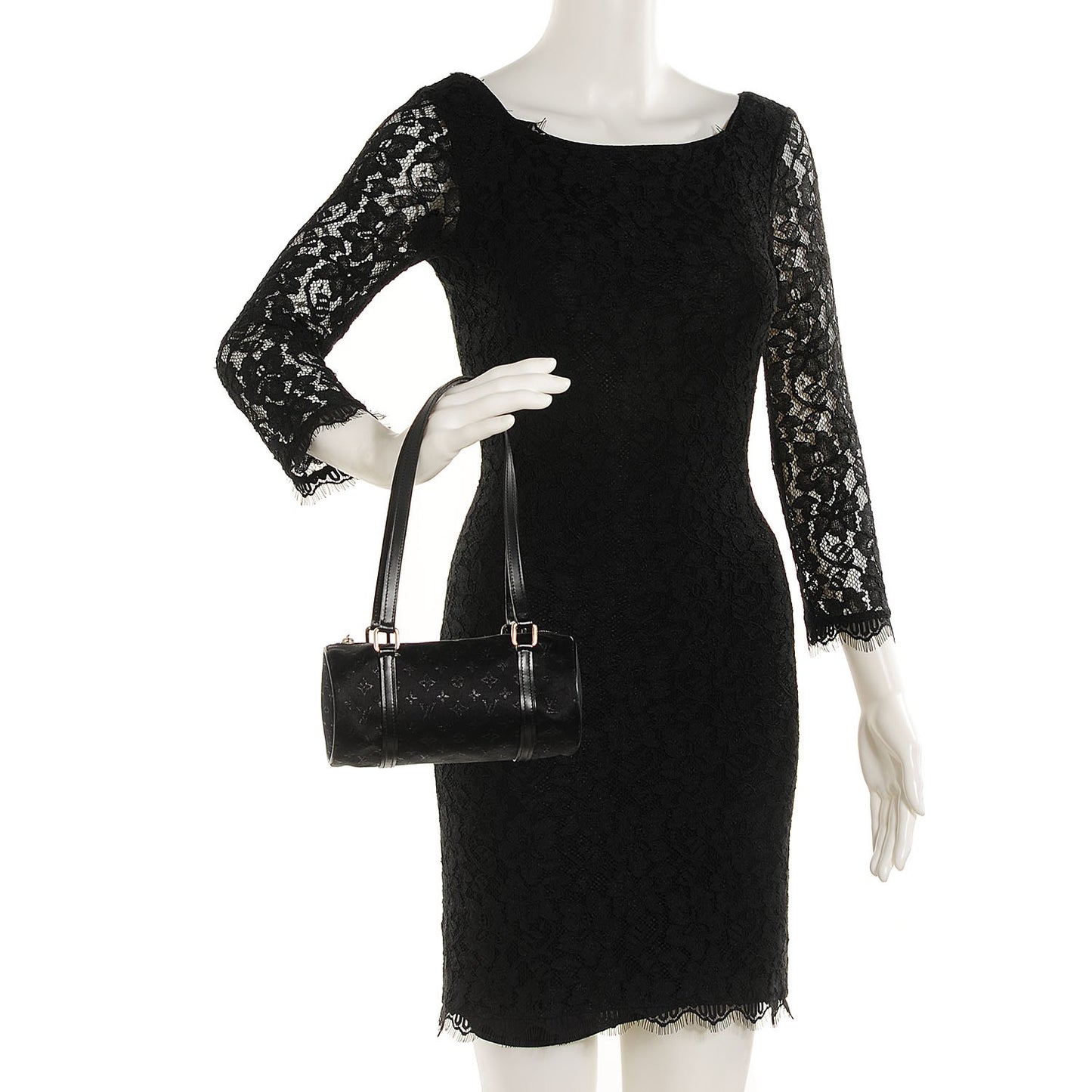 Satin Monogram Little Papillon Black