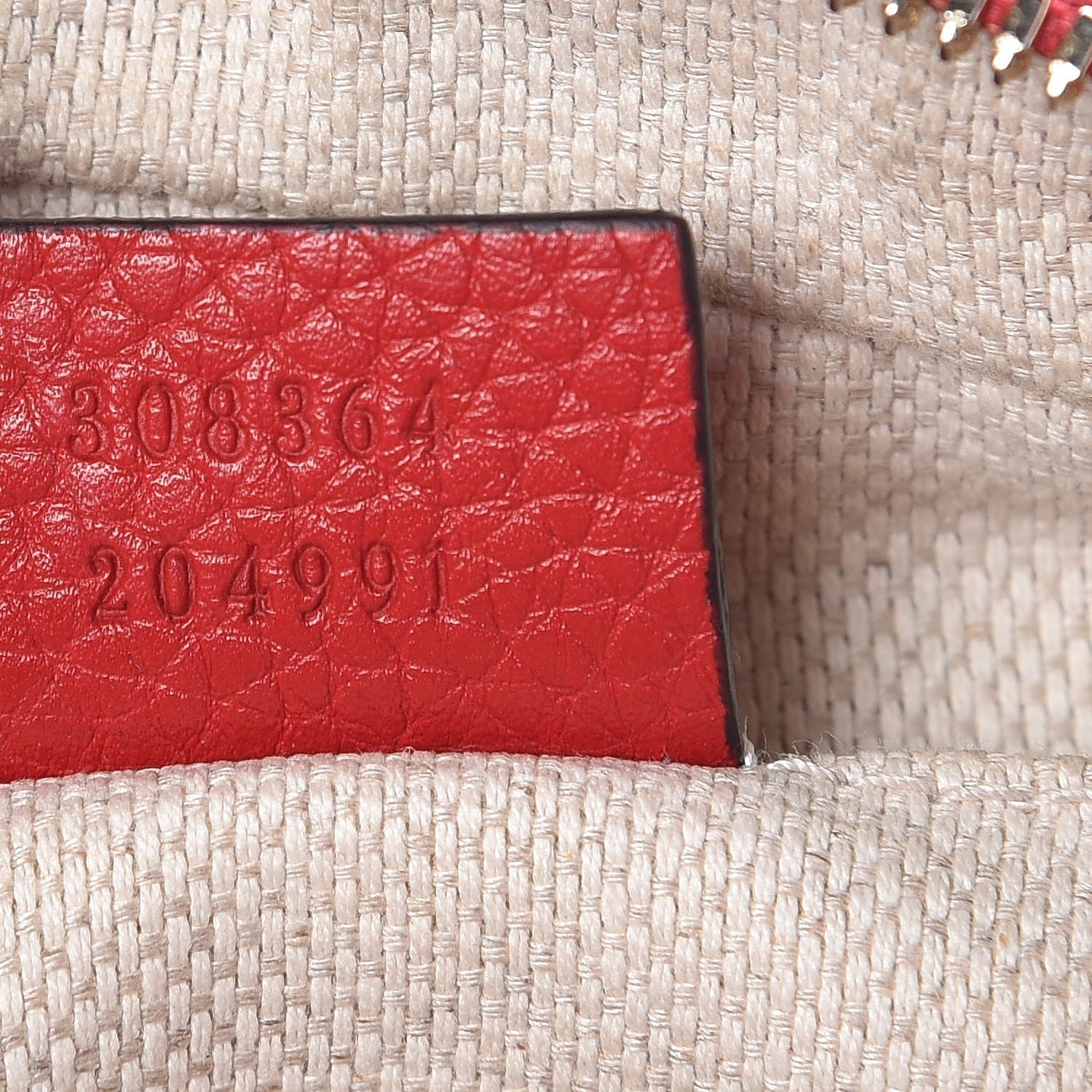 Gucci Pebbled Calfskin Small Soho Disco Bag Tabasco Red 7 of 8