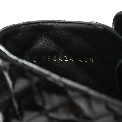 Chanel Shiny Lambskin Quilted Lace Up Combat Boots 40.5 Black 8 of 9