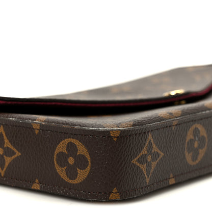 Louis Vuitton Monogram Pochette Felicie Chain Wallet Fuchsia 14 of 16