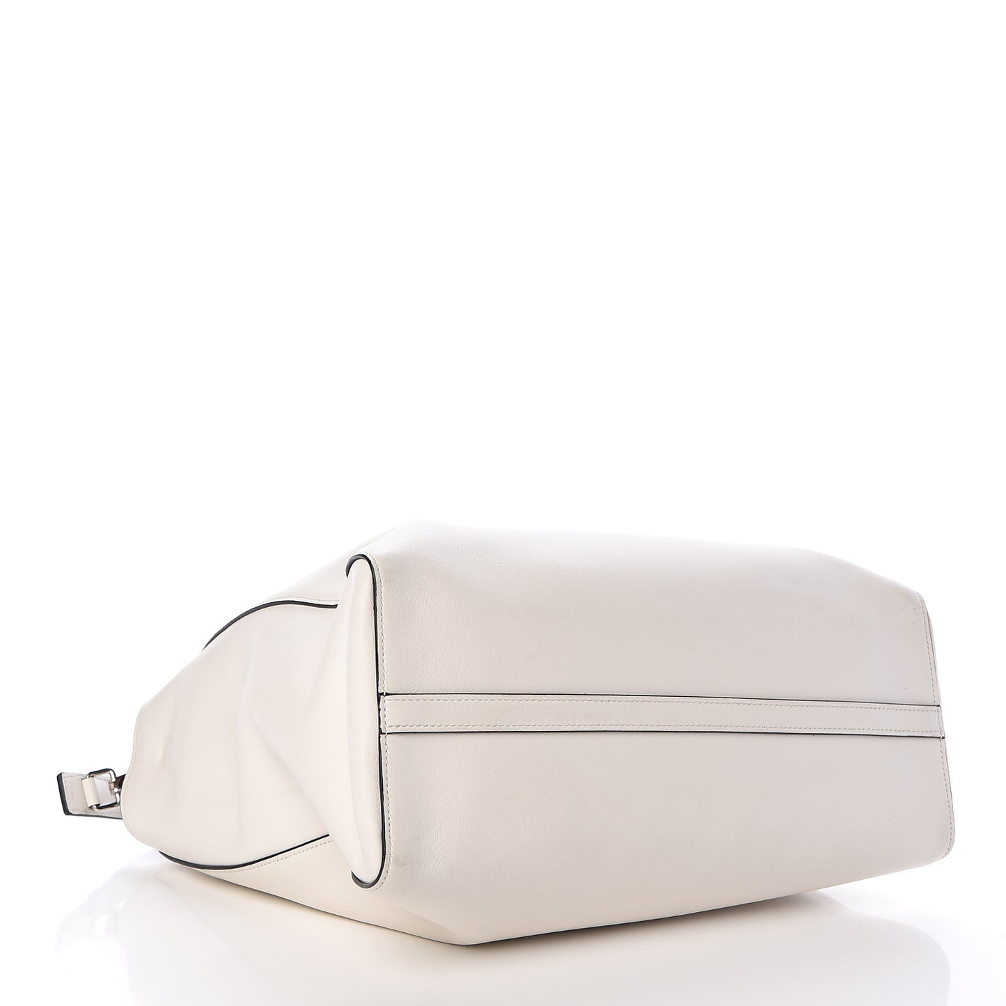 City Calf Shopping Tote White