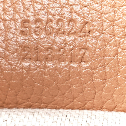 Gucci Pebbled Calfskin Medium Soho Flap Crossbody Camelia 7 of 12